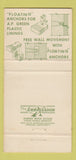 Matchbook Cover - Hybond AP Green Fire Brick Darragh Little Rock AR 30 Strike
