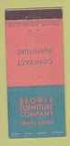 Matchbook Cover - Brower Furniture Grand Rapids MI WEAR 21 Strike Feature