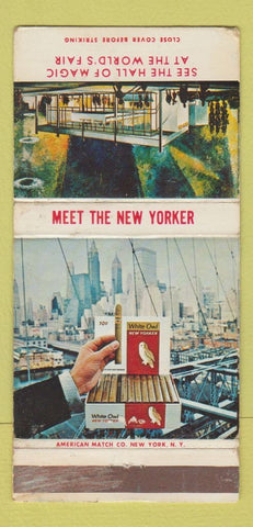 Matchbook Cover - 1964 New York World's Fair White Owl Cigars WEAR 30 Strike