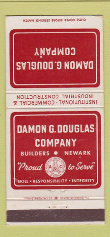Matchbook Cover - Damon Douglas Builders Newark NJ 30 Strike