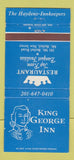 Matchbook Cover - King George Inn Restaurant Mount Bethel NJ 30 Strike