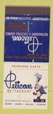 Matchbook Cover - Pelican Restaurant Clearwater Beach FL 30 Stick