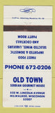 Matchbook Cover - Old Town Serbian House Milwaukee WI 30 Strike