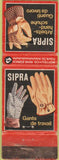 Matchbook Cover - Sipra Gloves Swiss WEAR