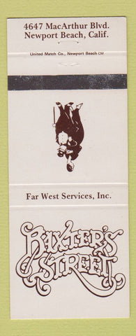 Matchbook Cover - Baxter's Street Restaurant Newport Beach CA 30 Strike
