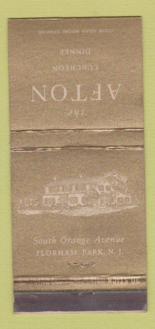 Matchbook Cover - The Afton Restaurant Florham Park NJ 30 Stick
