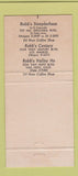 Matchbook Cover Robb's Restaurants El Segundo Los Angeles Van Nuys CA 30 Strike