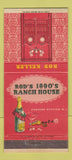 Matchbook Cover - Rod Keller 1890's Ranch House Convent Station NJ 30 Strike