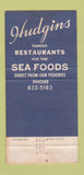 Matchbook Cover - Hudgins Restaurant Seafood West Palm Beach FL 30 Strike
