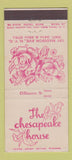 Matchbook Cover - Chesapeake House New York City 30 Stick