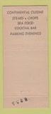 Matchbook Cover - Chesapeake House New York City 30 Stick
