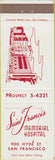 Matchbook Cover - Saint Francis Hospital San Francisco CA