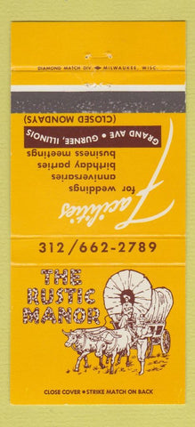 Matchbook Cover - Rustic Manor Gurnee IL 30 Strike