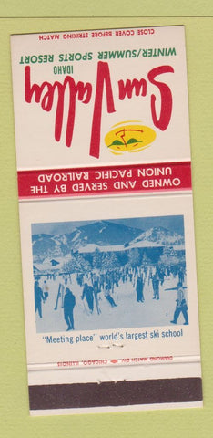 Matchbook Cover - Sun VAlley ID Resort Union Pacific Railroad 30 Strike