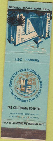 Matchbook Cover - California Hospital Los Angeles CA