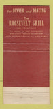 Matchbook Cover - Rough Rider Room Roosevelt Hotel New York City WEAR 30 Strike