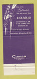 Matchbook Cover - II Caesars Washington DC Restaurant 30 Strike