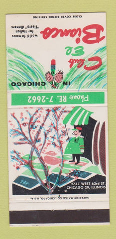 Matchbook Cover - Club El Bianco Italian Chicago IL WEAR 30 Strike