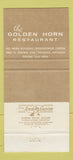 Matchbook Cover - Golden Horn Restaurant Phoenix AZ 30 Strike