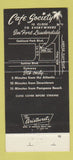 Matchbook Cover - Cafe Society Fort Lauderdale FL 30 Strike