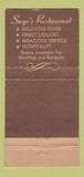 Matchbook Cover - Gene Sage's Restaurant Chicago IL WEAR 30 Strike