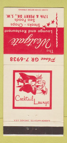 Matchbook Cover - Westgate Lounge Restaurant Canton OH 30 Strike