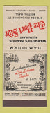 Matchbook Cover - The Port Side Boston MA restaurant 30 Stick