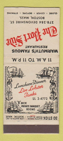Matchbook Cover - The Port Side Boston MA restaurant 30 Stick