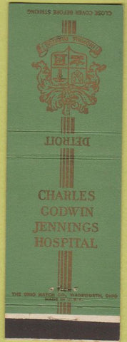 Matchbook Cover - Godwin JenningS hospital Detroit MI