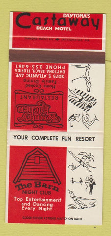 Matchbook Cover - Castaway Beach Hotel Daytona Beach FL 30 Strike