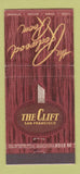Matchbook Cover - The Clift Hotel San Francisco CA 30 Stick