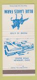 Matchbook Cover - Blue Lakes Farm Newbury OH 30 Strike