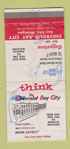 Matchbook Cover - Chevrolet Bay City MI WEAR 30 Strike