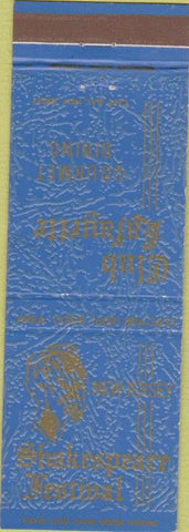 Matchbook Cover - Shakespeare Festical Hotel Lafayette Cape May NJ