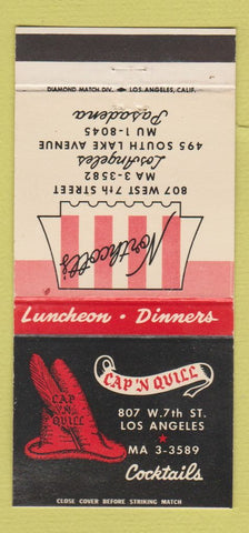 Matchbook Cover - Cap n Quill Los Angeles CA Northcott's Restaurant 30 Strike