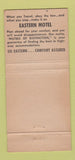 Matchbook Cover - Eastern Motels 30 Stick