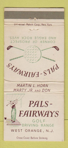 Matchbook Cover - Pals Fairways Golf West Orange NJ 30 Strike