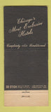 Matchbook Cover - Ambassador Hotel Chicago IL 30 Strike