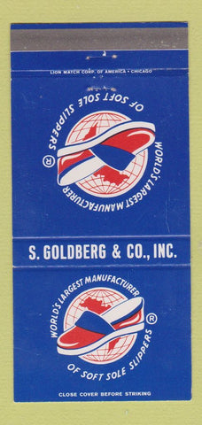 Matchbook Cover - S Goldberg Shoes Slippers Hackensack NJ 30 Strike