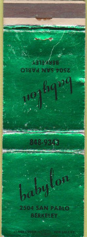 Matchbook Cover - Babylon Berkeley CA WORN