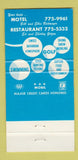 Matchbook Cover - Sun n Snow Motel Cadillac West MI 30 Strike