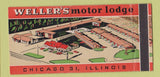 Matchbook Cover - Weller's Motor Lodge Chicago IL 30 Strike