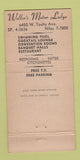 Matchbook Cover - Weller's Motor Lodge Chicago IL 30 Strike