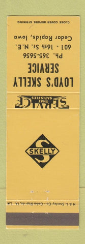Matchbook Cover - Loyd's Skelly oil gas Cedar Rapids IA
