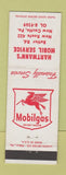 Matchbook Cover - Mobil oil gas Hartmann's New Castle PA
