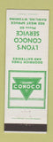 Matchbook Cover - Conoco oil gas Lyon's Rawlins WY