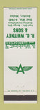 Matchbook Cover - Flying A oil gas RC Whitney Dexter ME