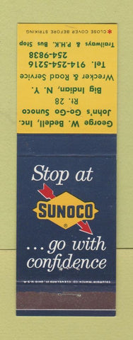 Matchbook Cover - Sunoco oil gas Big Indian NY George Bedell