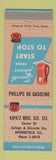 Matchbook Cover - Phillips 66 oil gas Springfield IL Kopatz