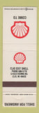 Matchbook Cover - Shell oil gas Clio MI
